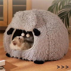 Sheep Shape Pet Nest Soft Cozy Bed for Cats and Small Dogs