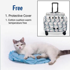 Transparent Pet Travel Trolley