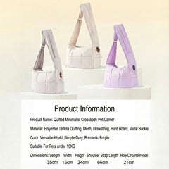Quilted Minimalist Pet Carrier