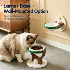 Wall-Mounted & Floor-Standing Ceramic Pet Bowl — Cats & Dogs