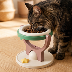 Wall-Mounted & Floor-Standing Ceramic Pet Bowl — Cats & Dogs