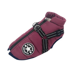 Dog Winter Jacket with Harness Warm Pet Coat for Outdoor Walking