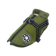 Dog Winter Jacket with Harness Warm Pet Coat for Outdoor Walking