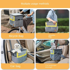 Pet Bicycle Basket – Front Bike Carrier for Small Dogs & Cats