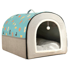 Large Dog House Kennel Indoor Outdoor PEt Bed with Cushon