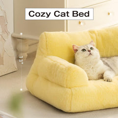Fluffy Pet Sofa Bed Small Medium Cat Dog Couch Washable 15lbs