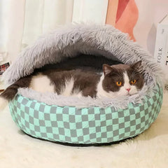Diamond Quilt Pet Nest Soft Cozy Bed for Cats & Dogs