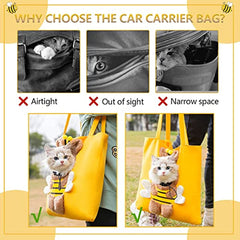 Canvas Pet Carrier Bag Bee Shape Sling Bag for Small Dogs Cats