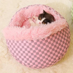 Diamond Quilt Pet Nest Soft Cozy Bed for Cats & Dogs