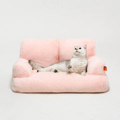 Fluffy Pet Sofa Bed Small Medium Cat Dog Couch Washable 15lbs