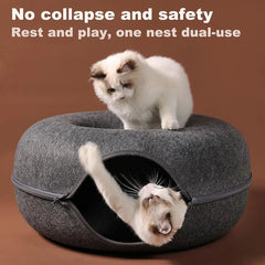 Cat Tunnel Bed for Indoor Cats