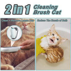 2-in-1 Pet Hair Cleaning Brush Dog Cat Grooming & Hair Removal Tool