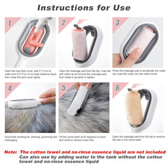 2-in-1 Pet Hair Cleaning Brush Dog Cat Grooming & Hair Removal Tool