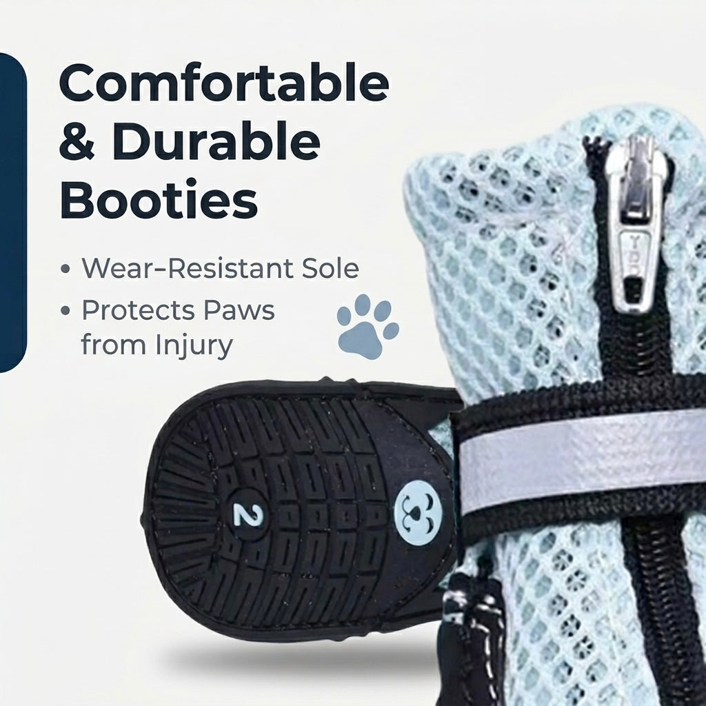 Zipper Dog Boots - 2 Pairs