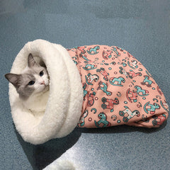 Cat Sleeping Bag Cozy Pet Bed for Cats Indoor Resting Nest