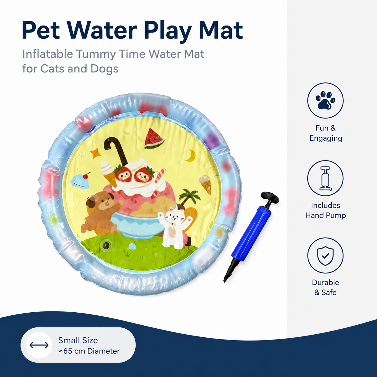 Pet Inflatable Water Play Mat