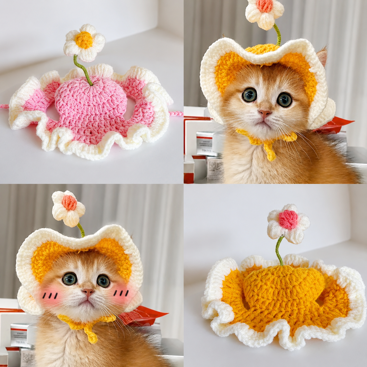 Cute Cat & Dog Costume Hat