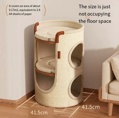 Sisal Bucket Cat Scratching Board – 3-in-1 Round Bed & Furniture Protector
