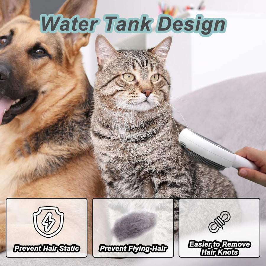 2-in-1 Pet Hair Cleaning Brush Dog Cat Grooming & Hair Removal Tool