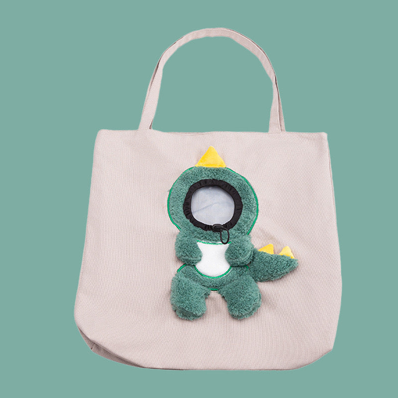 Canvas Pet Carrier Bag Bee Shape Sling Bag for Small Dogs Cats