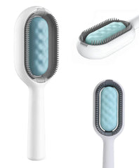 2-in-1 Pet Hair Cleaning Brush Dog Cat Grooming & Hair Removal Tool