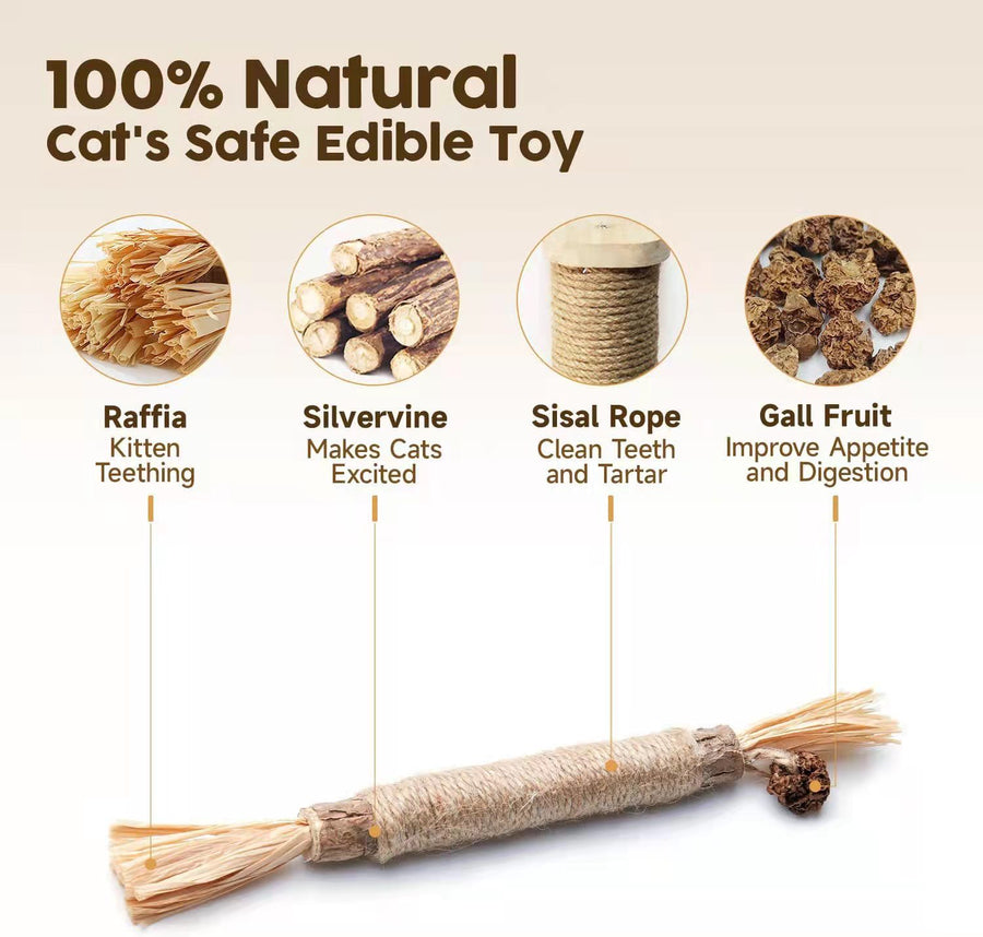 Silvervine Cat Chew Sticks Natural Cat Dental Chew Toy